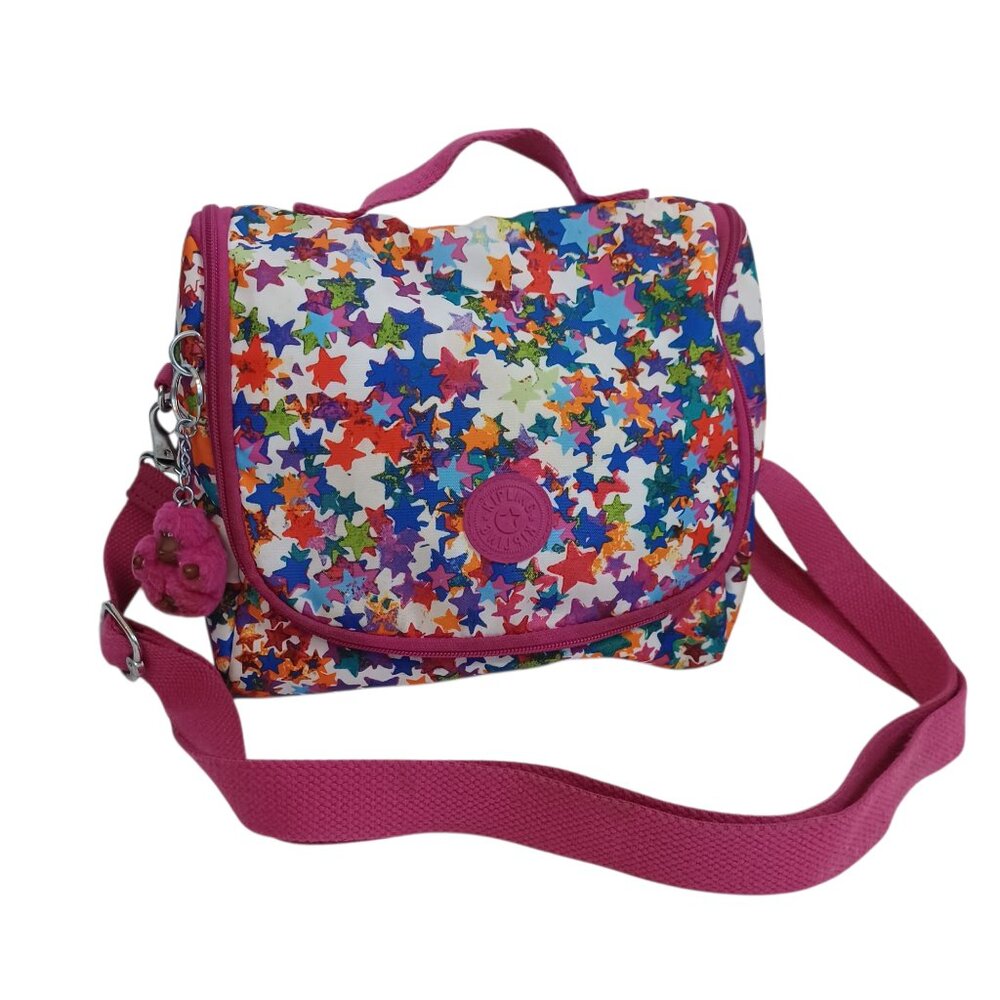 Kipling Lunch Tote Bag Colorful Star Print Insulated